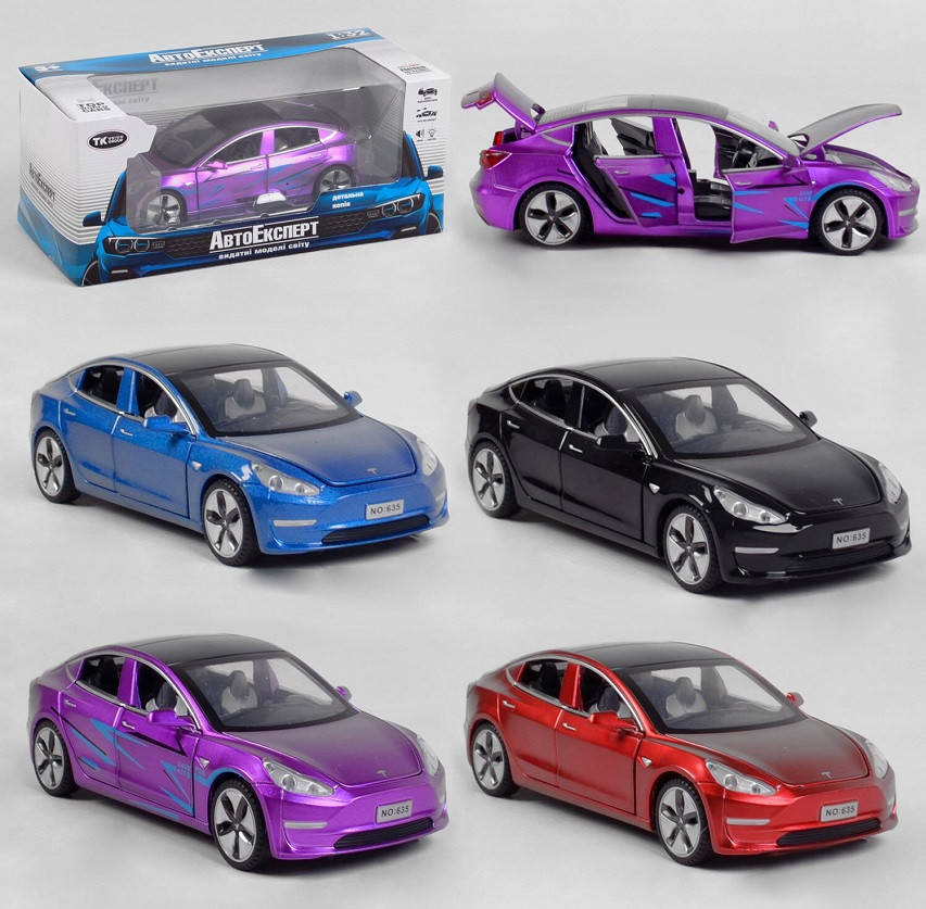 

Инерционная металлическая машинка AutoExpert 12803 W - Tesla model 3, Разные цвета