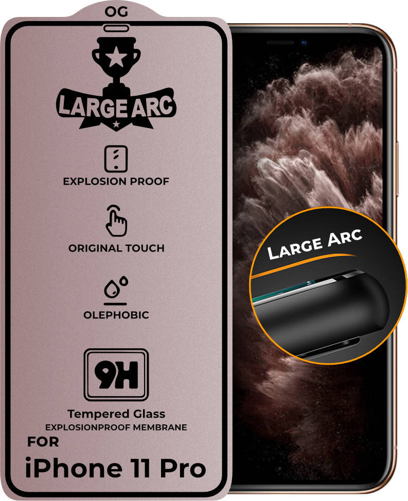 

Защитное стекло Large Arc iPhone 11 Pro (Full Glue)