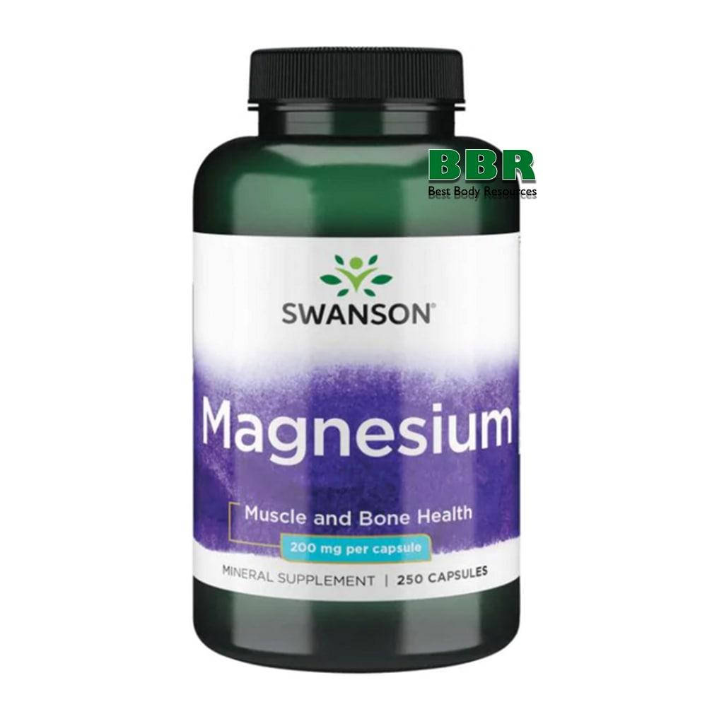 

Magnesium 200mg 250 Caps, Swanson