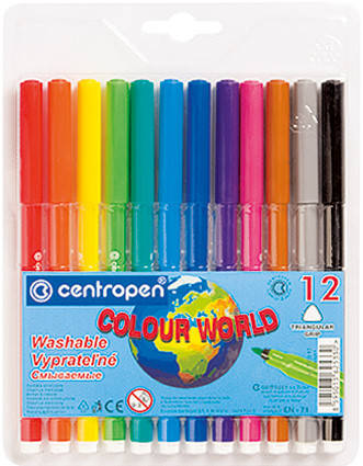 

Фломастери Centropen 7550/12 ТП, набор 12 шт., Разные цвета