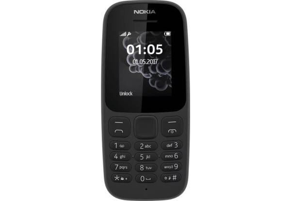 

Телефон Nokia 105 DUOS черного цвета, Черный