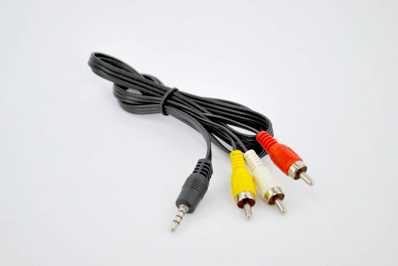 

Кабель 3.5mm папа/3RCA папа 1m черный