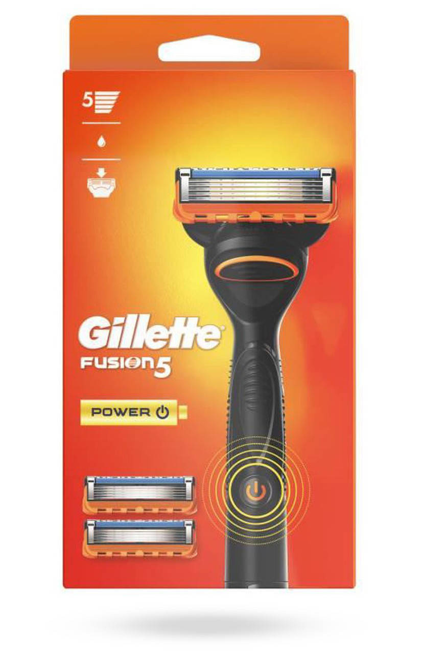 

Станок для бритья Gillette Fusion5 Power с 3 сменными картриджами, Черный