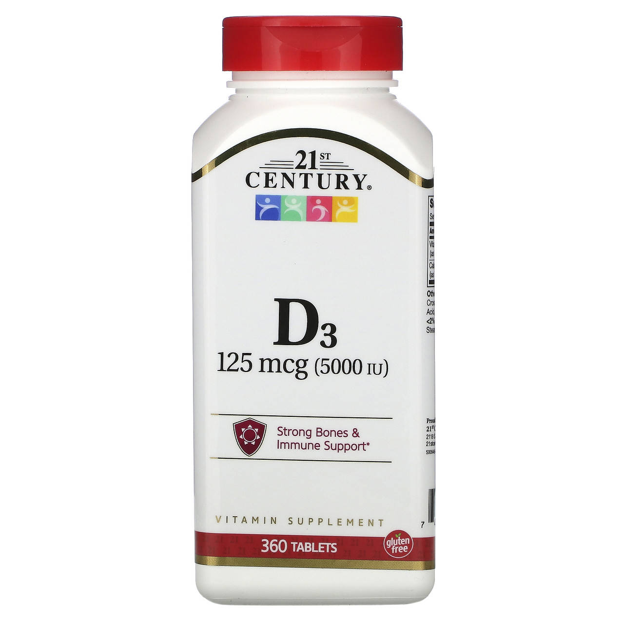 

21st Century, витамин D3 (360 капс. х 5000 МЕ), vitamin D3, вітамін D3