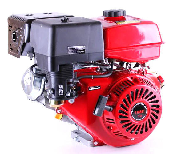 

Двигатель бензиновый ТАТА YX188F (13,0 л.с., вал под шлицы Ø25 mm, L=36.5mm)