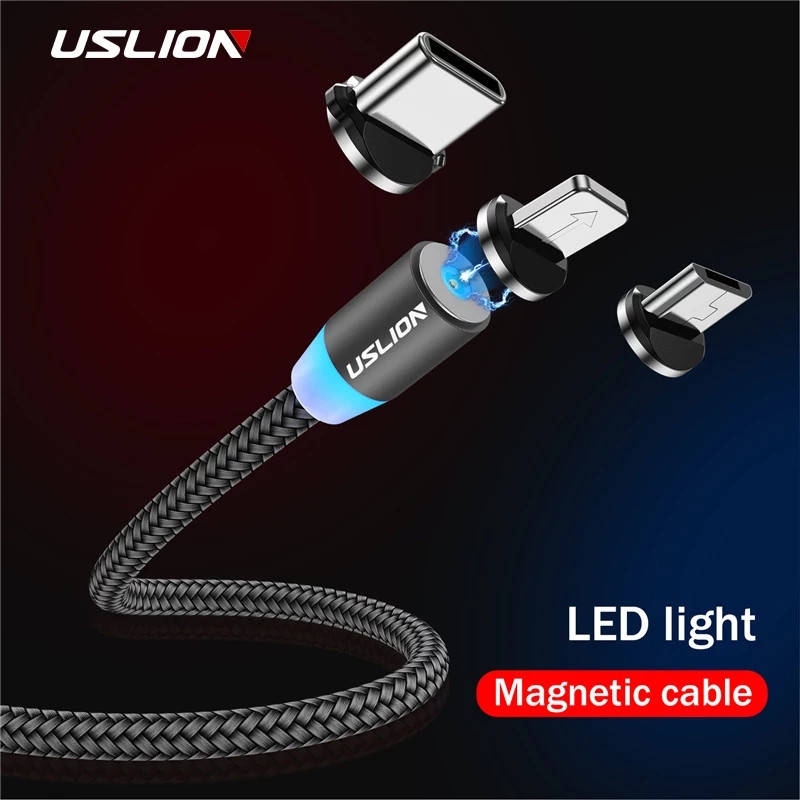 

Магнитный кабель USLION с поддержкой быстрой зарядки 2 м., Синий