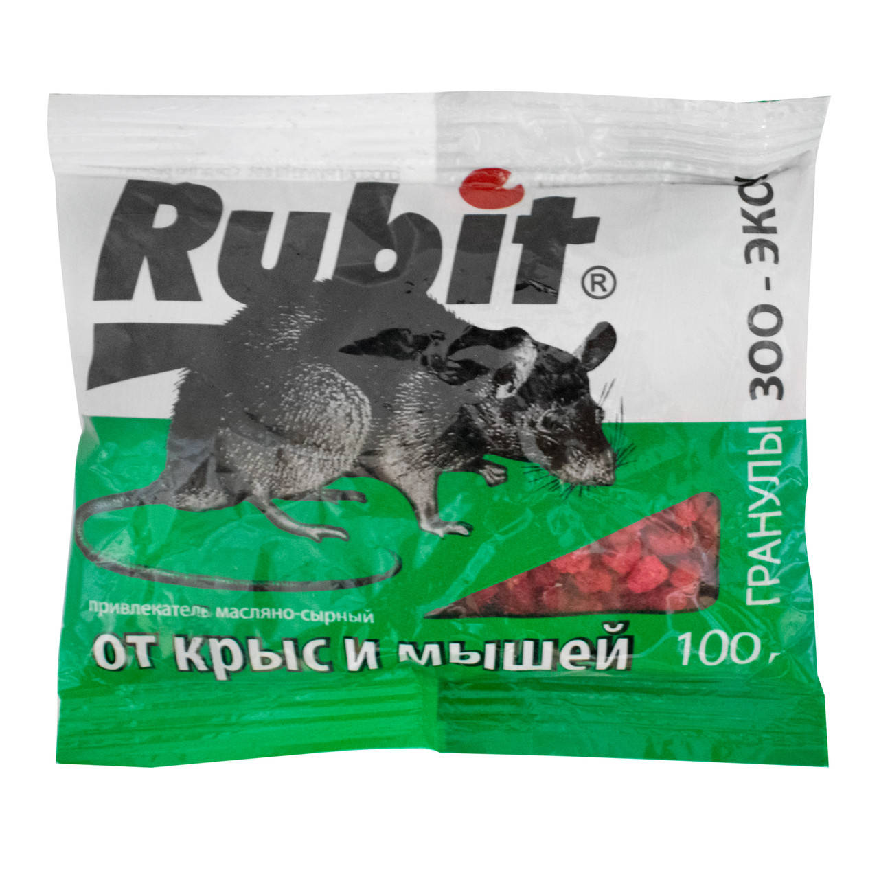 

Гранулы от крыс и мышей Rubit Зоокумарин маслянно-сырные 100 г