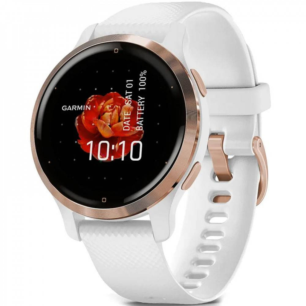 

Смарт-часы Garmin Venu 2S Rose Gold Bezel with White Case and Silicone Band (010-02429-13)