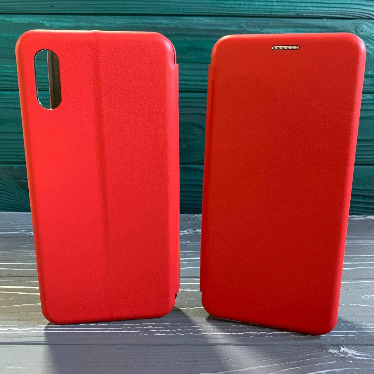 

Чехол книжка для Xiaomi Redmi 9A (редми 9а) красный чохол книжка с функцией подставки