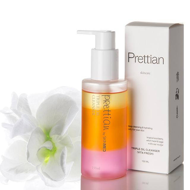 

Нежное трёхфазное Гидрофильное масло Prettian Triple Oil Cleanser Vita Fresh 150ml