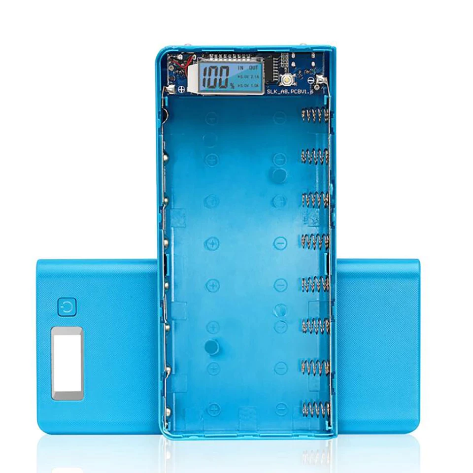 

Корпус павербанка Dual USB 5В 2А, 8*18650, синий