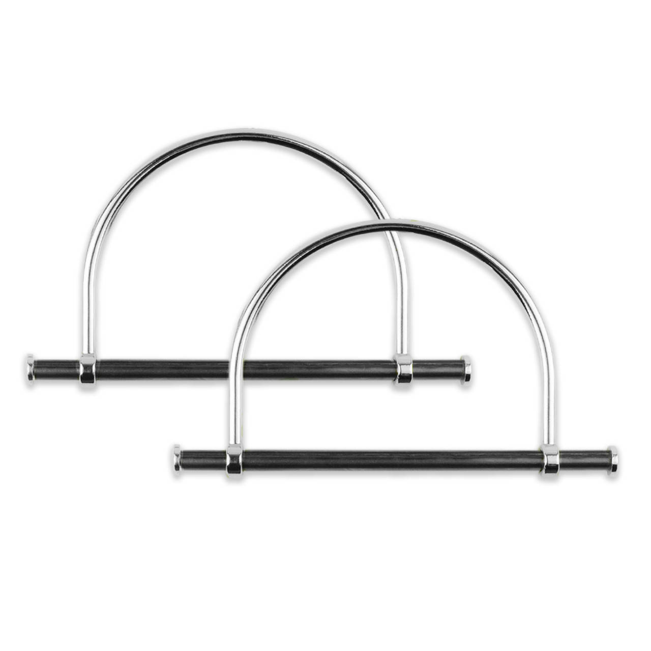 

Комплект металевих ручок D-образних для сумки 17х9,5 см Срібло