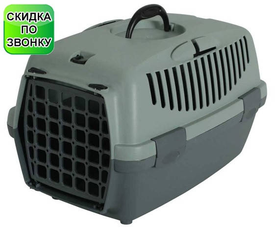 

Stefanplast Gulliver 1 (дверь пластик) Переноска для кошек и собак 48х32х31 см до 6 кг, Серый