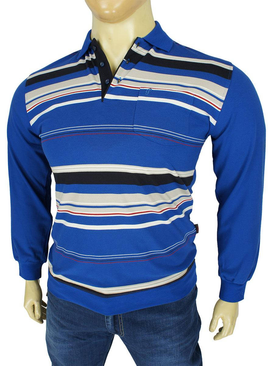 

Мужской качественный синий батник La Peron 0350 H гудз/м3