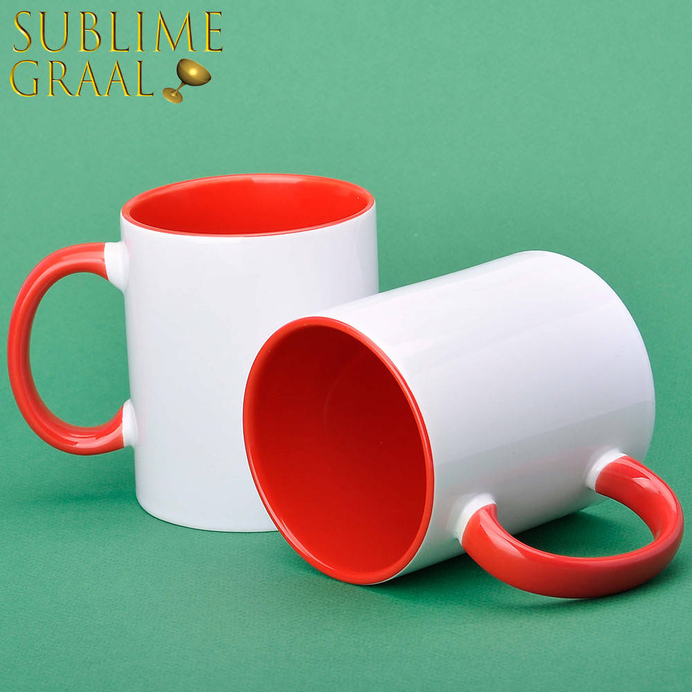 

Чашка Красная цветная внутри сублимационная 330 мл, Красный