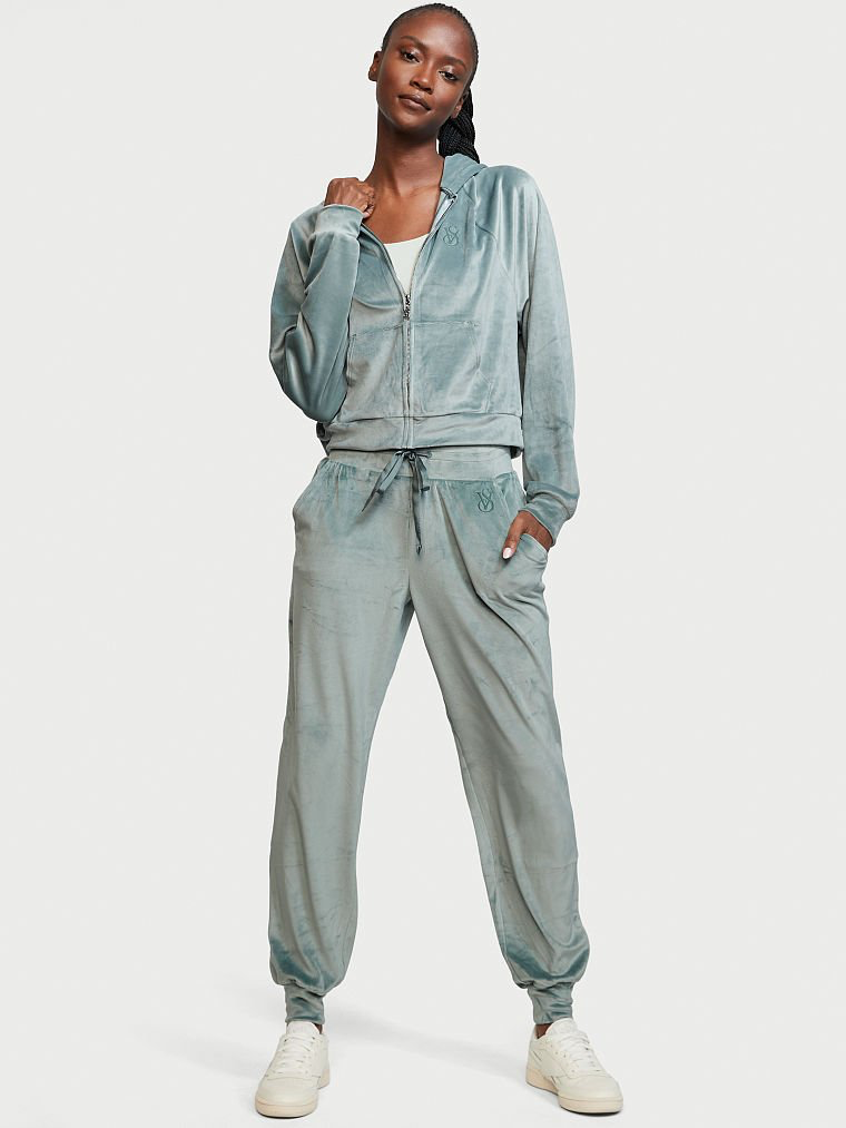 

Велюровый спортивный костюм Victoria’s Secret Velour S, Серо-голубой
