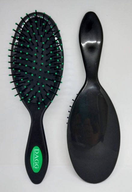 

Расчёска для волос массажная пластиковая овальная 22 см DAGG 9717, Зелёный