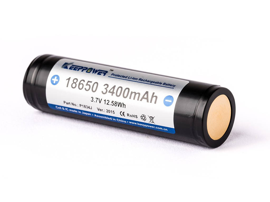 

Аккумулятор Keeppower Panasonic Li-ion 18650 3400mAh с защитой
