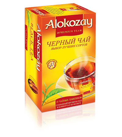 

Цейлонский пакетированный черный чай Алокозай 25 шт.