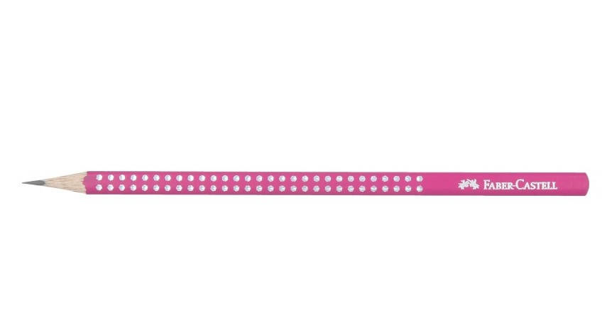 

Карандаш чернографитный Faber-Castell Grip Sparkle Розовый корпус, 118229