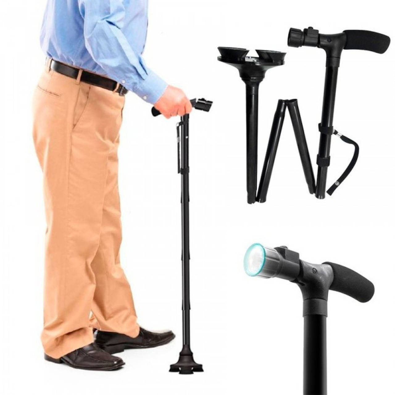 

Складная трость с фонариком Trusty Cane 130240