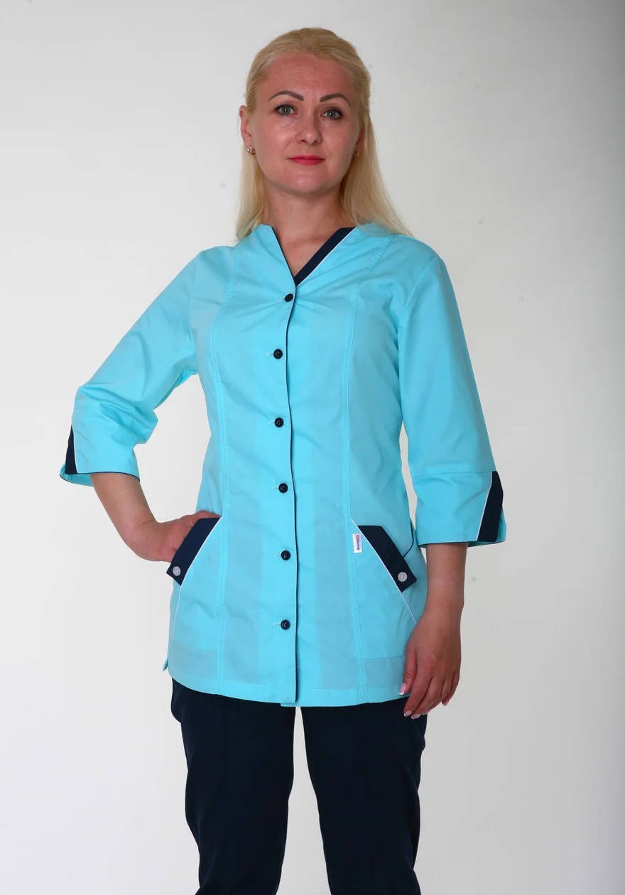 

Модный необычный медицинский костюм женский с курткой на пуговицах, р.44-60.