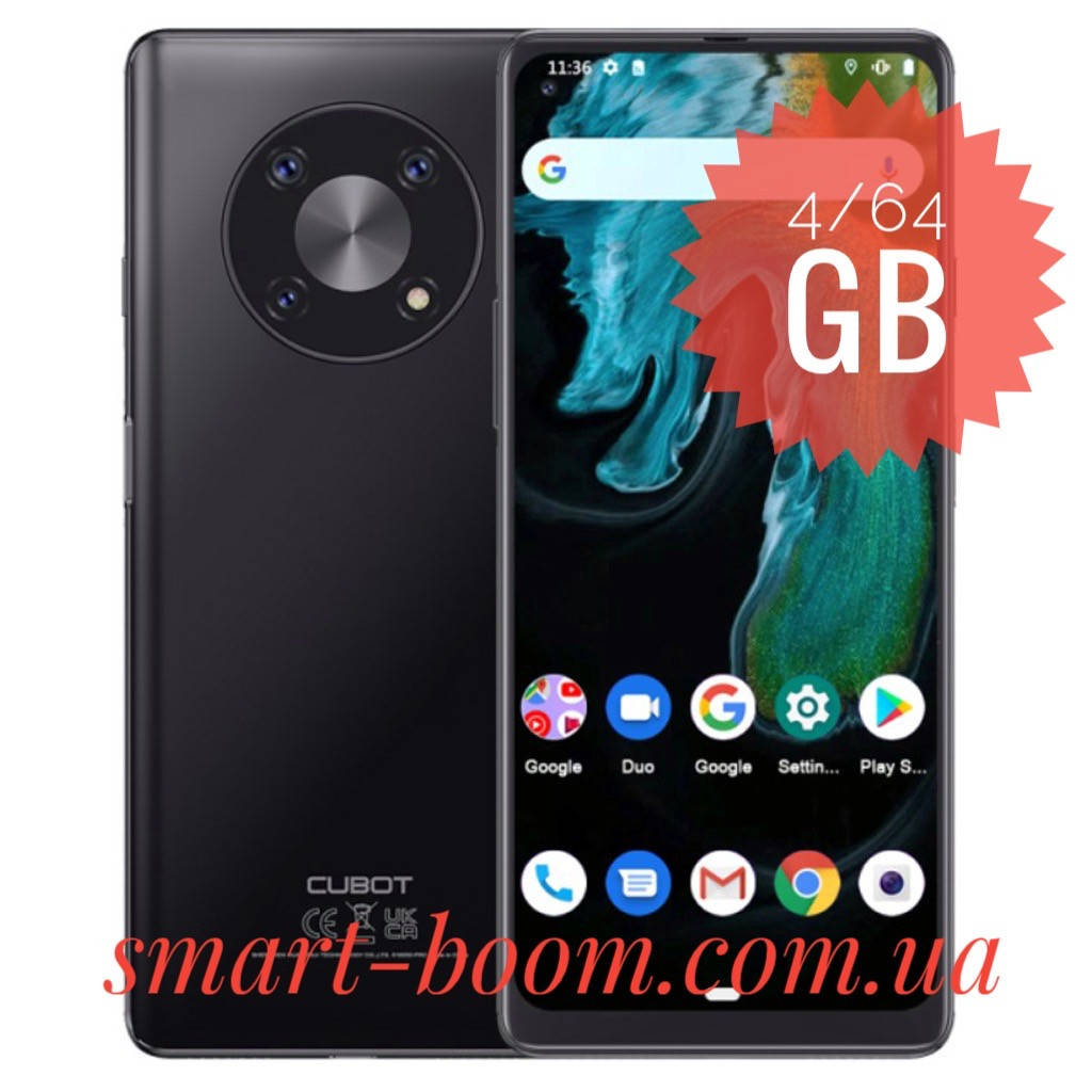 

Смартфон Cubot Max 3 Black 4/64Gb 6,95" NFC 5000mAh Android 11, Черный