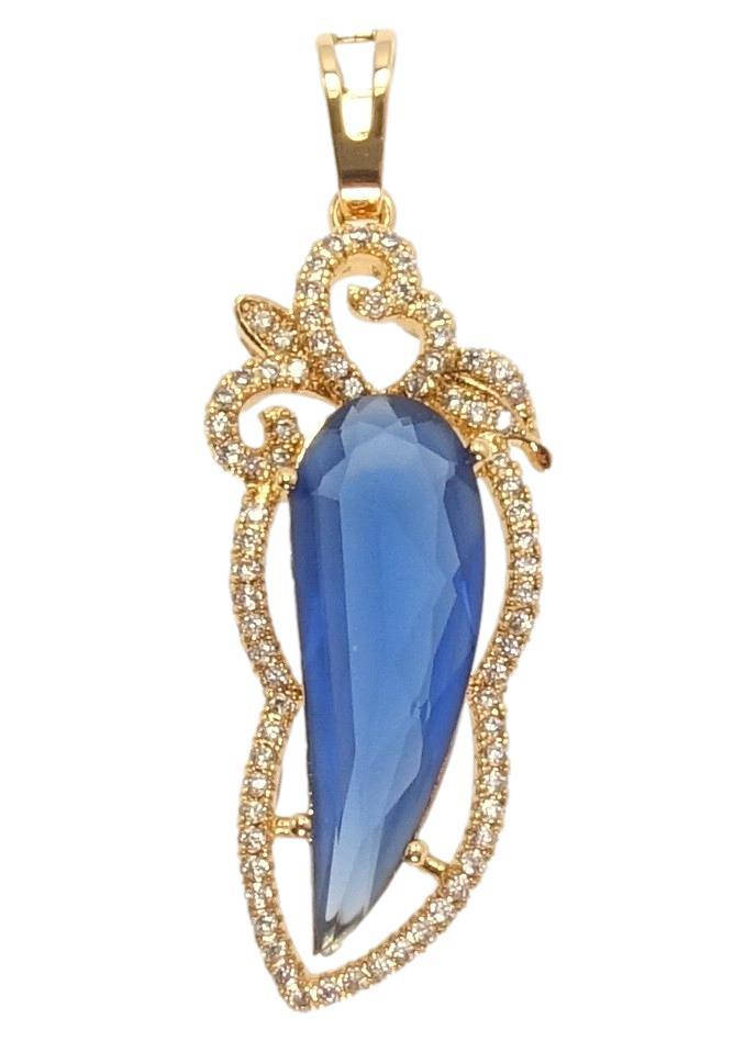

Кулон Xuping Позолота 18K "Перчик Вставка Синий Кристалл"