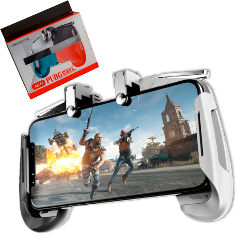 

Геймпад триггер AK-16 white + black / белый + черный игровой джойстик для телефона Pubg Call Of Duty Free Fire