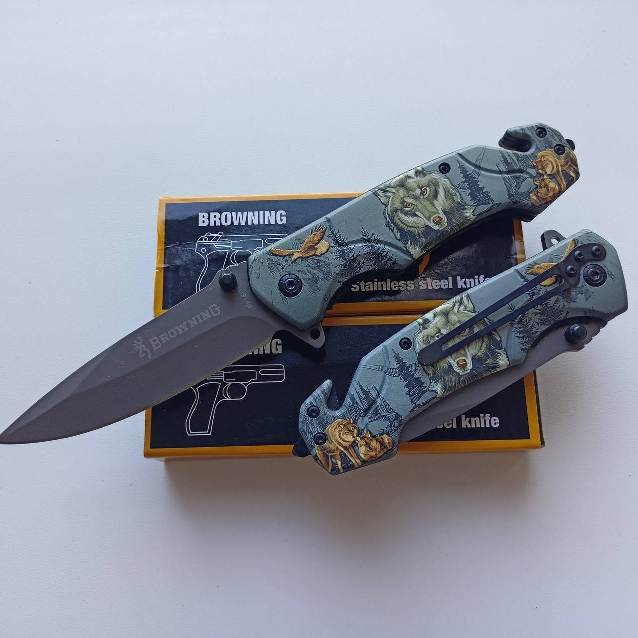 

Тактический складной нож Browning FA18-1 | полуавтоматический выкидной нож