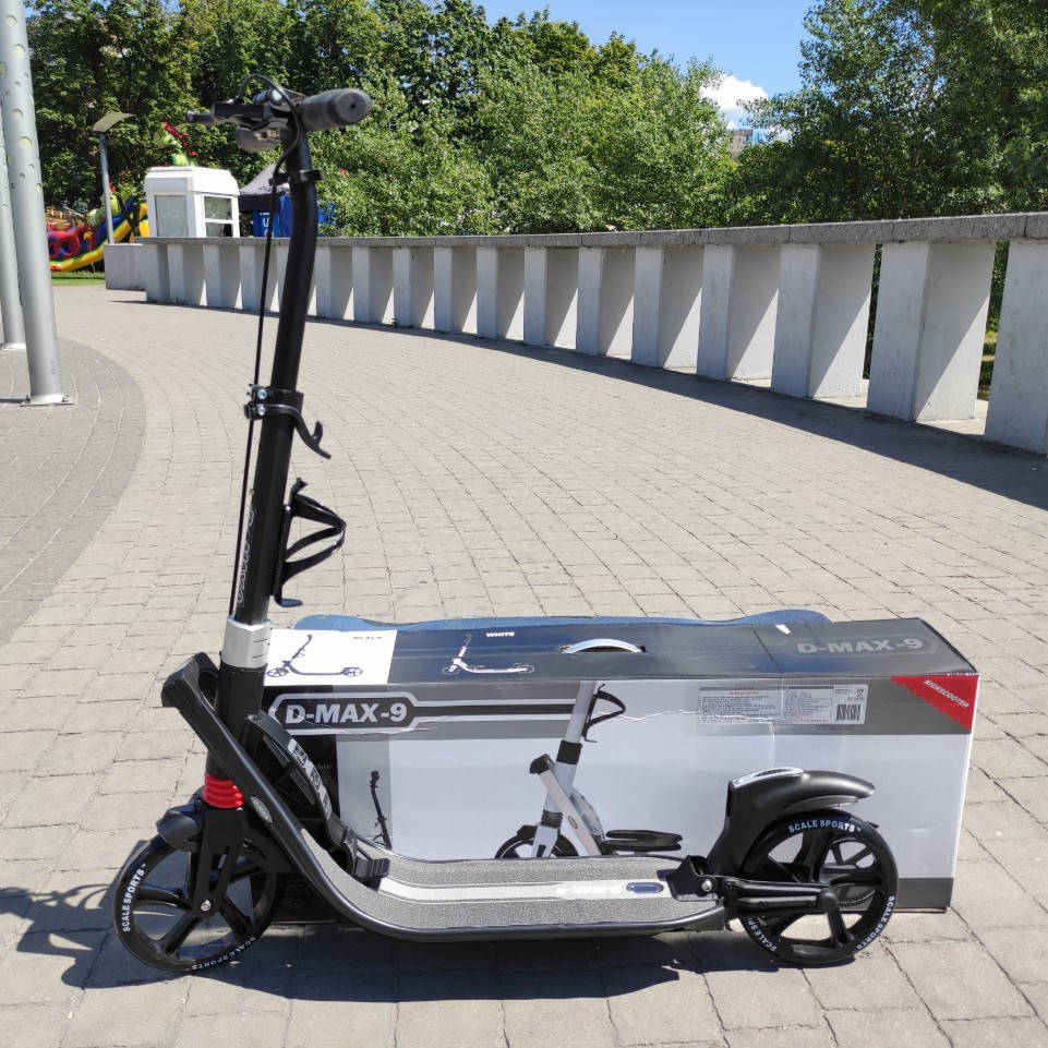 

Двухколесный самокат Scale Sports. D-Max-9. Черный