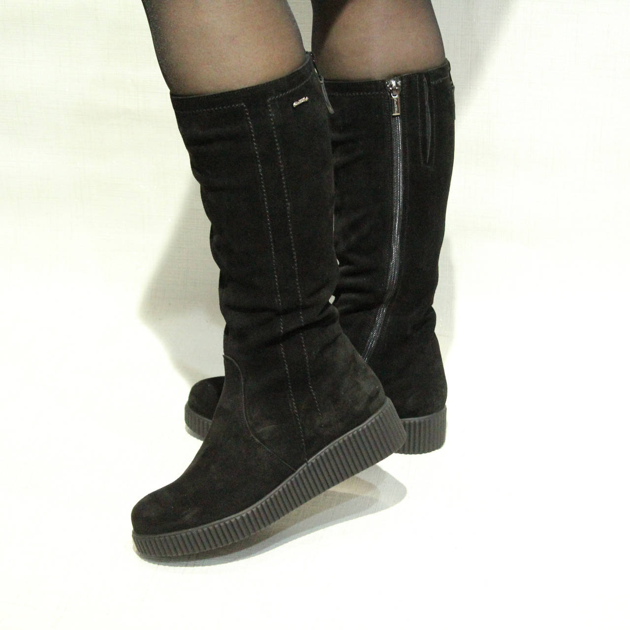 

Зимние сапоги женские Stepter велюр, черные, Черный