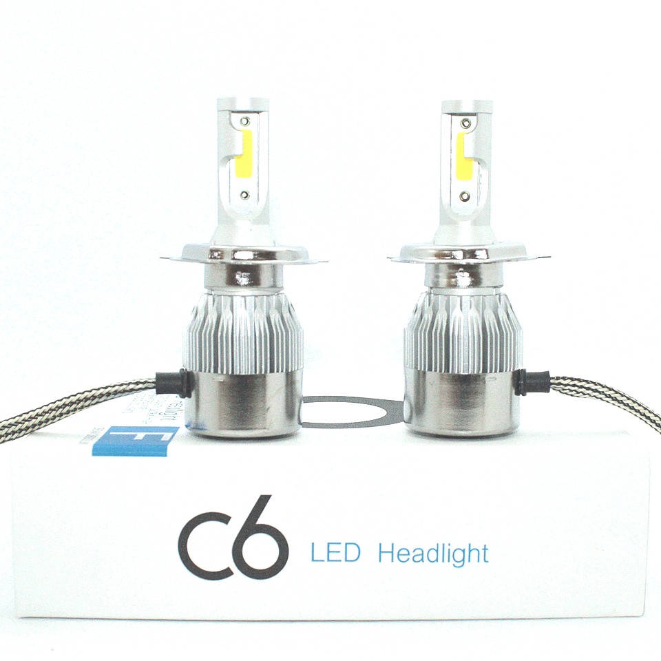 

Комплект автомобильных LED ламп C6 H4 7800Lm 6500K Головной светодиодный лед свет для фар