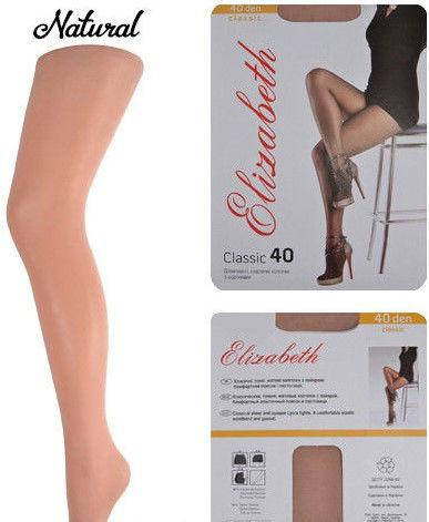 

Капроновые колготы ТМ Elizabeth 40 den бежевые размер, Бежевый