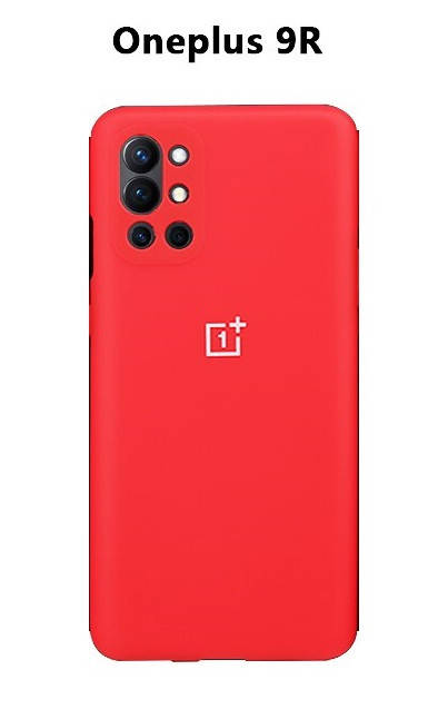 

Силиконовый чехол для OnePlus 9R Красный микрофибра soft touch