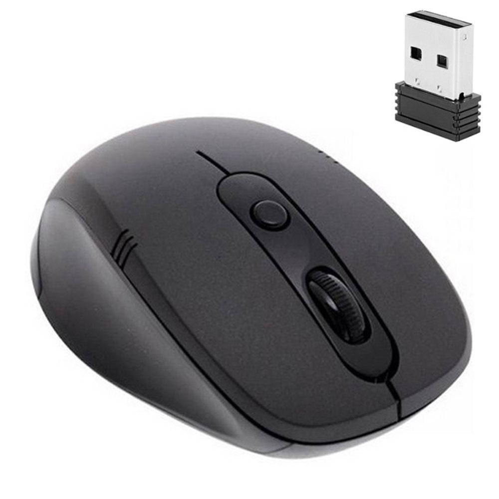 

Мышь беспроводная оптическая 10 метров 2.4Ггц / Компьютерная мышка, Черный