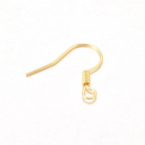

Швензы с пружинкой Fidning Основа для серёжек Лимонное золото 17 mm x 18 mm 0.5 mm Цена за 1 штуку