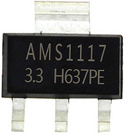 

Микросхема AMS1117-3.3 Линейный стабилизатор 3.3В, 1А, SOT-223