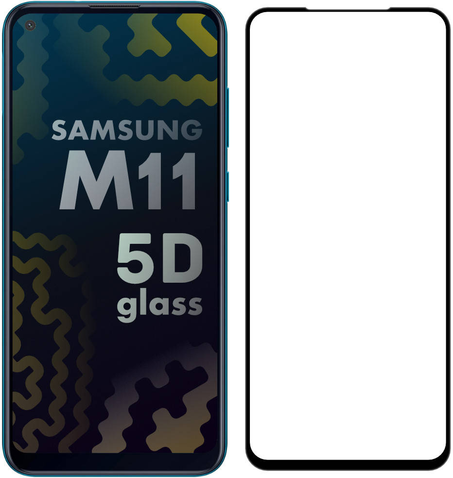 

5D стекло Samsung Galaxy M11 M115 (Защитное Full Glue) Black (Самсунг Галакси М11), Черный
