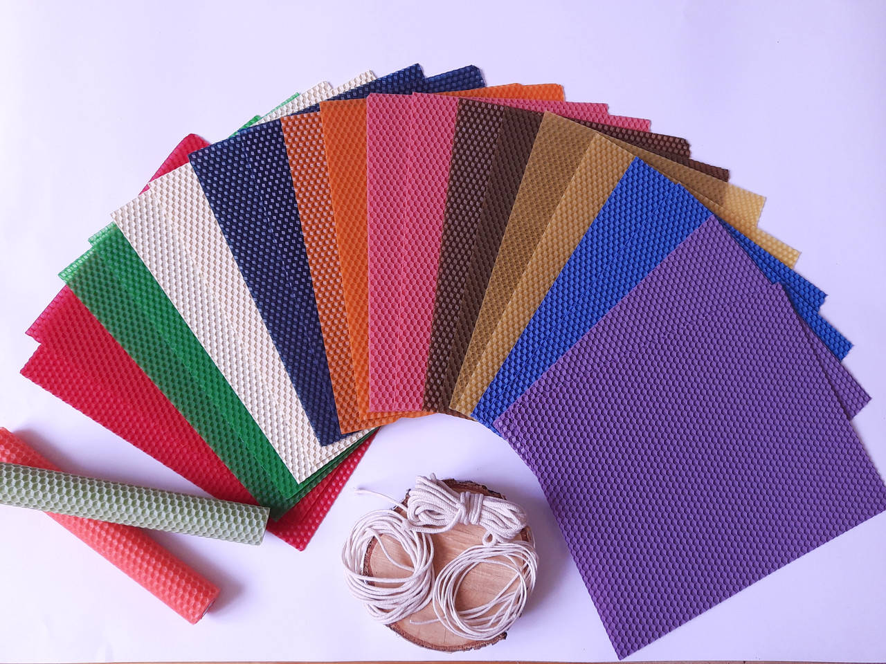 

Кольорова вощина - набір для виготовлення свічок "Гігант", Разные цвета