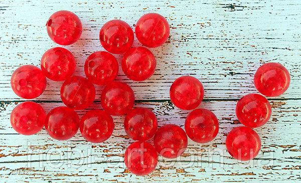 

Бусини "бите скло" 10шт., №04 червоні