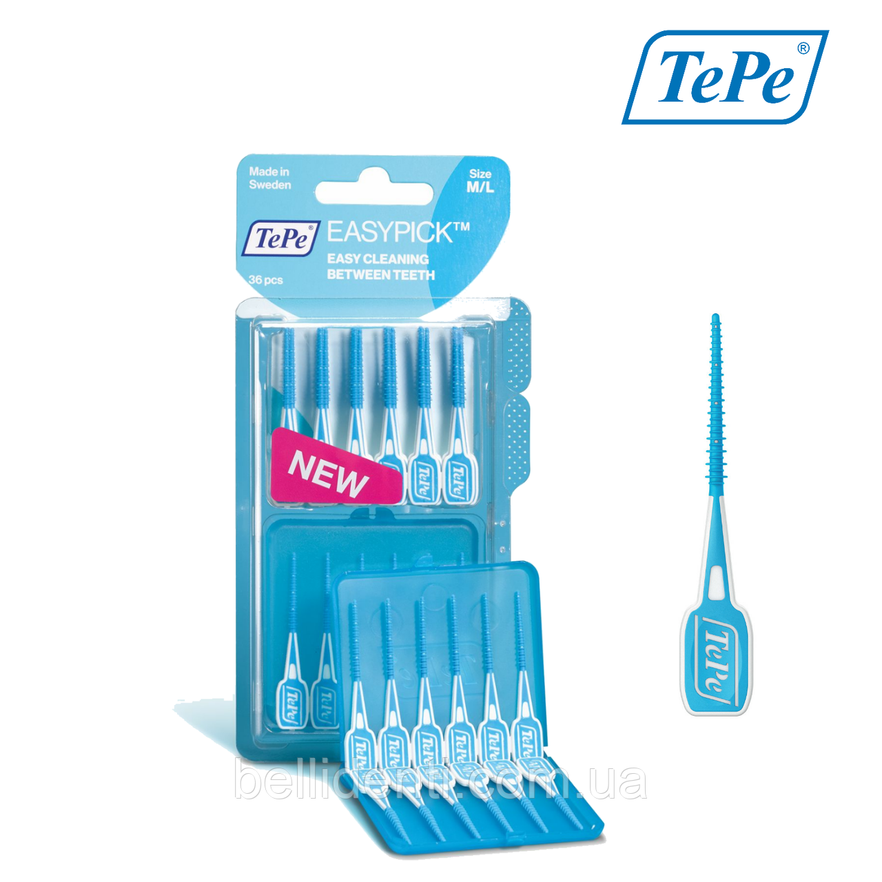 

Зубочистки TePe EasyPick (M/L), 36 шт. с кейсом