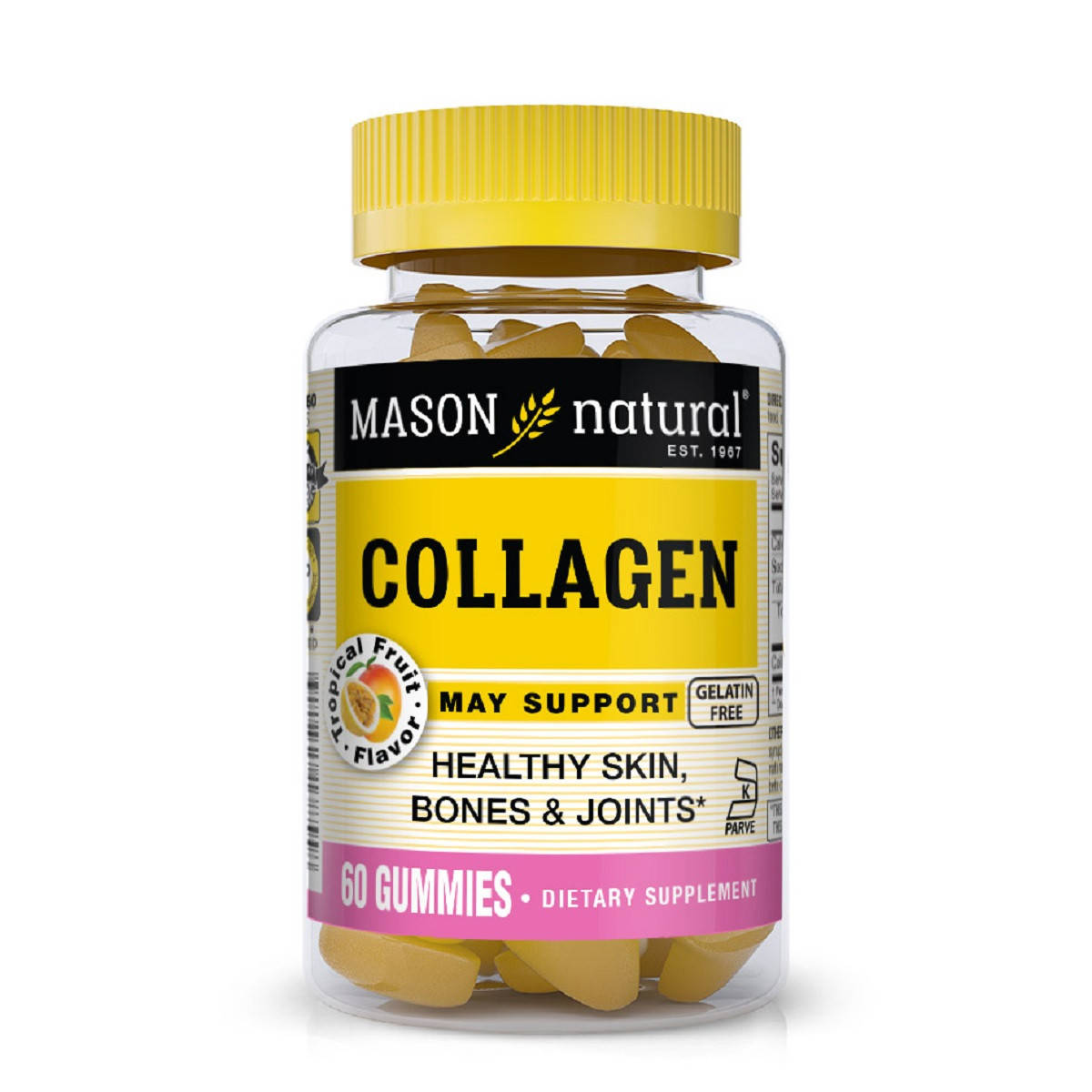 

Коллаген, Collagen, Mason Natural, 60 жевательных конфет