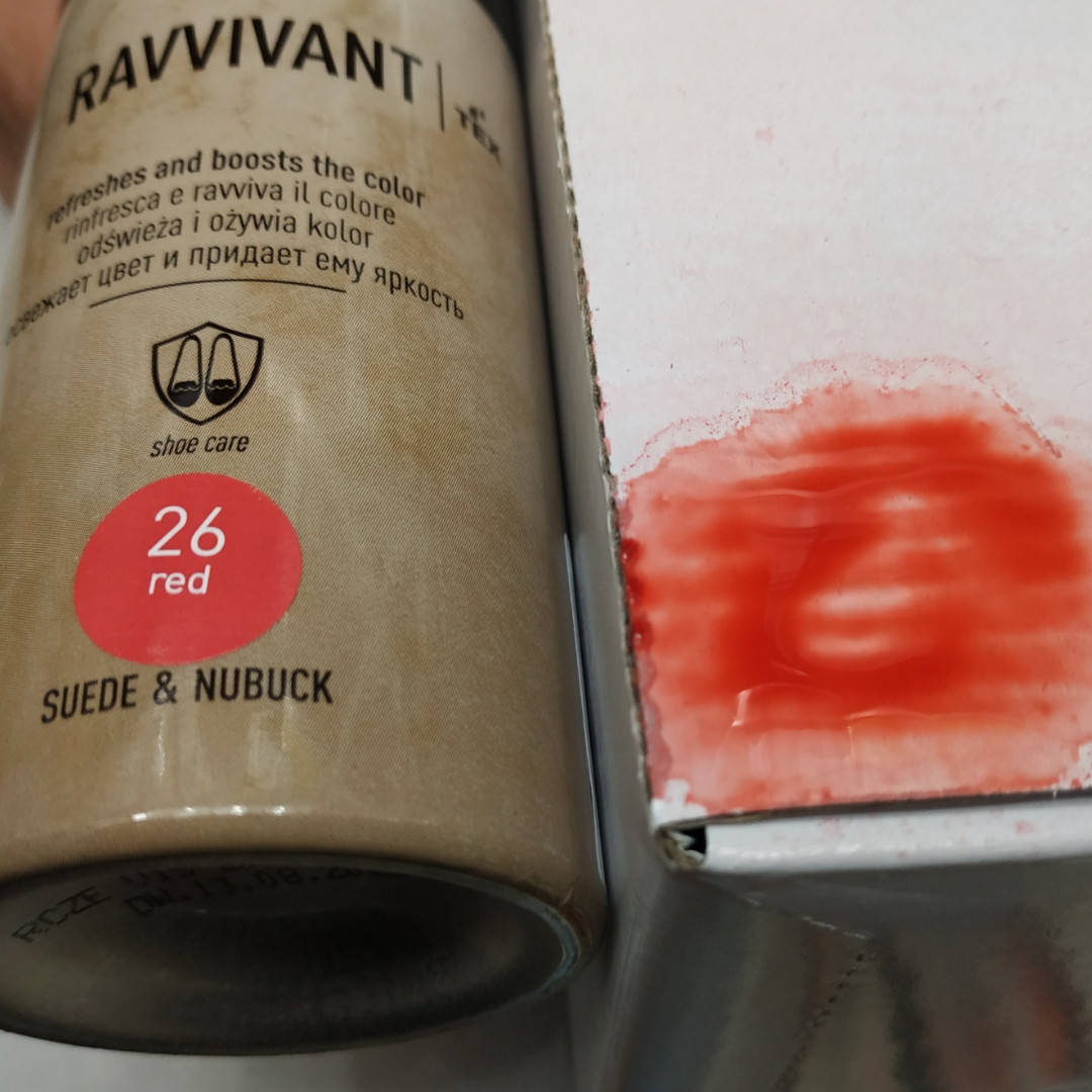 

Аэрозоль краска красная (red) для замши нубука велюра Coccine 250 мл., Красный