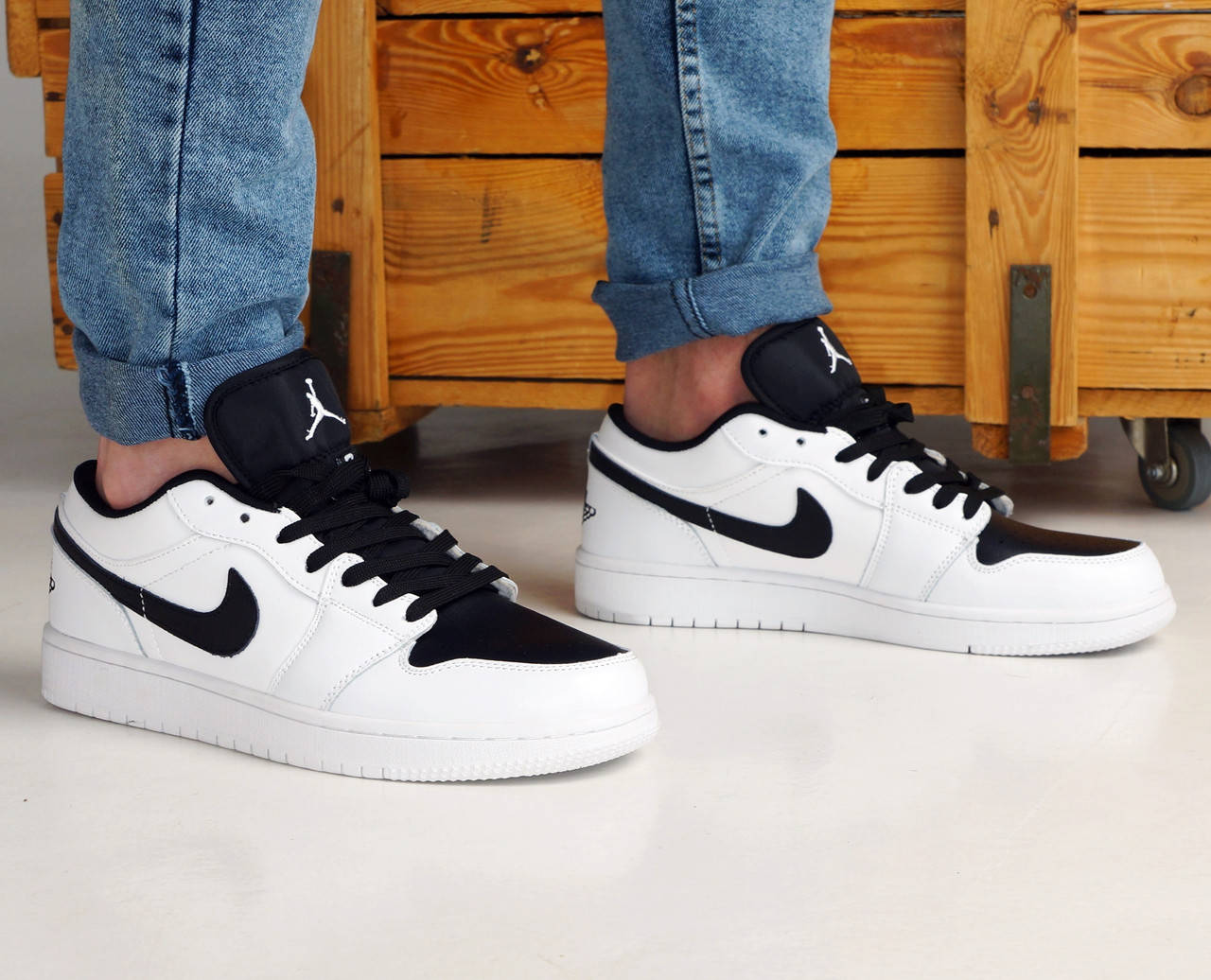 

Мужские кроссовки Nike Air Jordan белые, Черно-белый