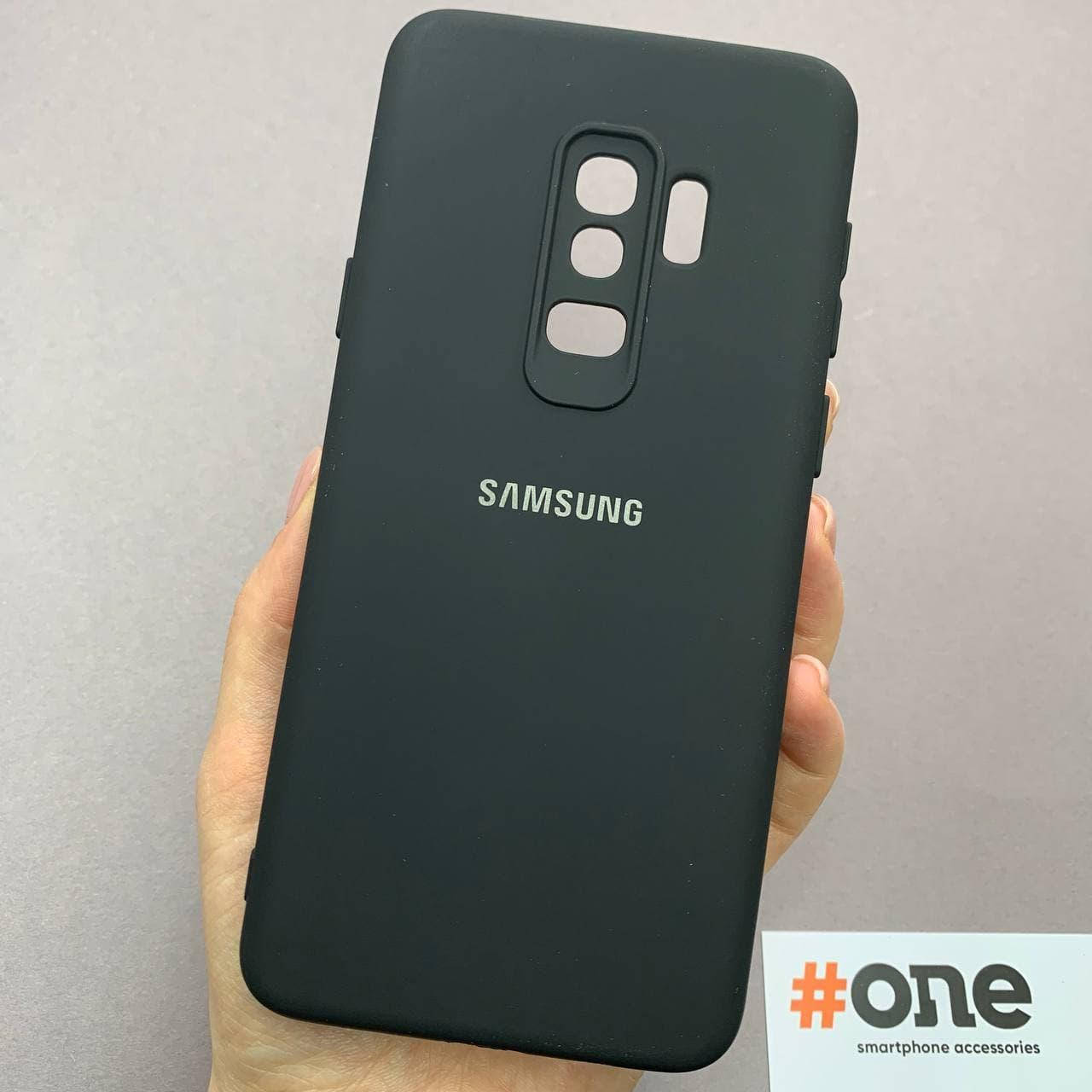 

Чехол для Samsung Galaxy S9 Plus с микрофиброй с защитой для камеры чехол на самсунг с9 плюс черный CMR