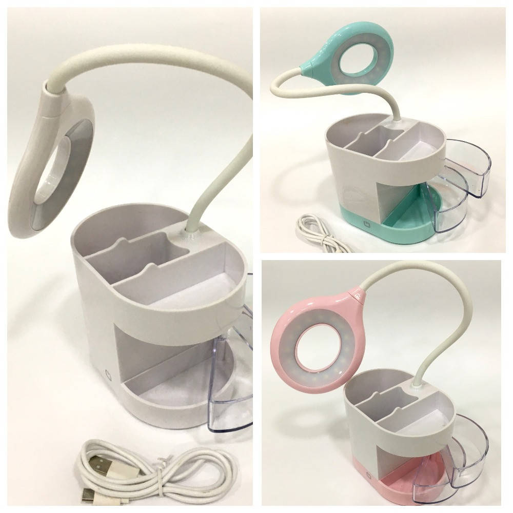 

Настольная светодиодная лампа-органайзер 6575, 3 цвета, Разные цвета