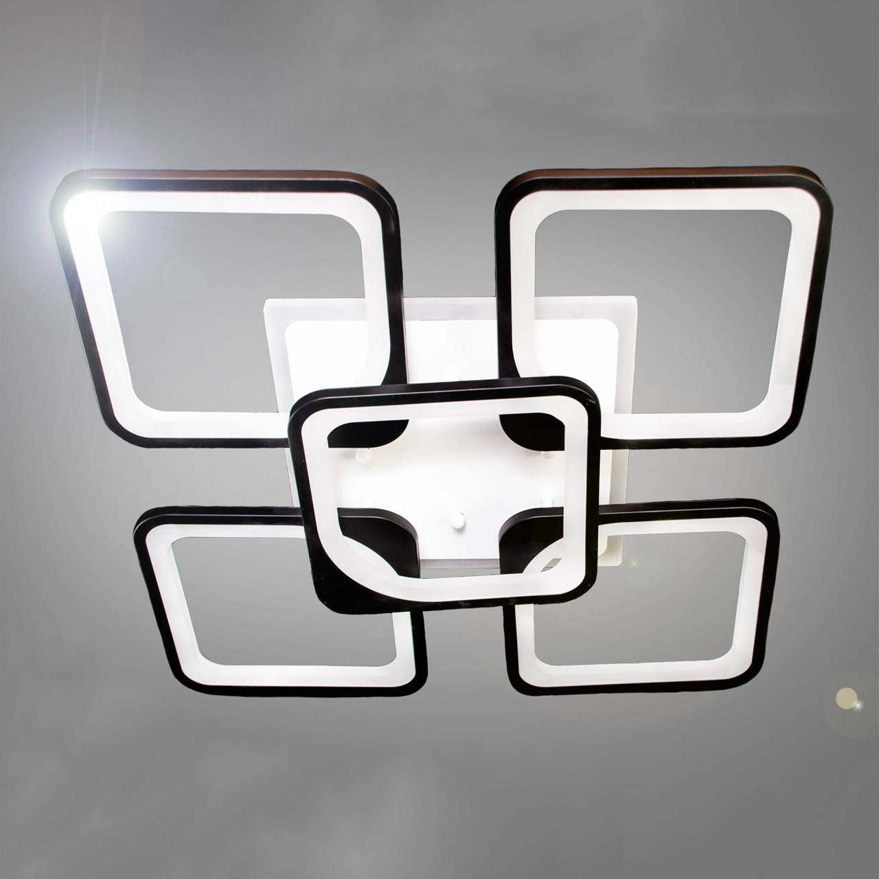 

Светодиодная люстра 155 Вт СветМира с LED подсветкой основания и диммером D-9171/4+1BK/LED/Dimmer, Черный