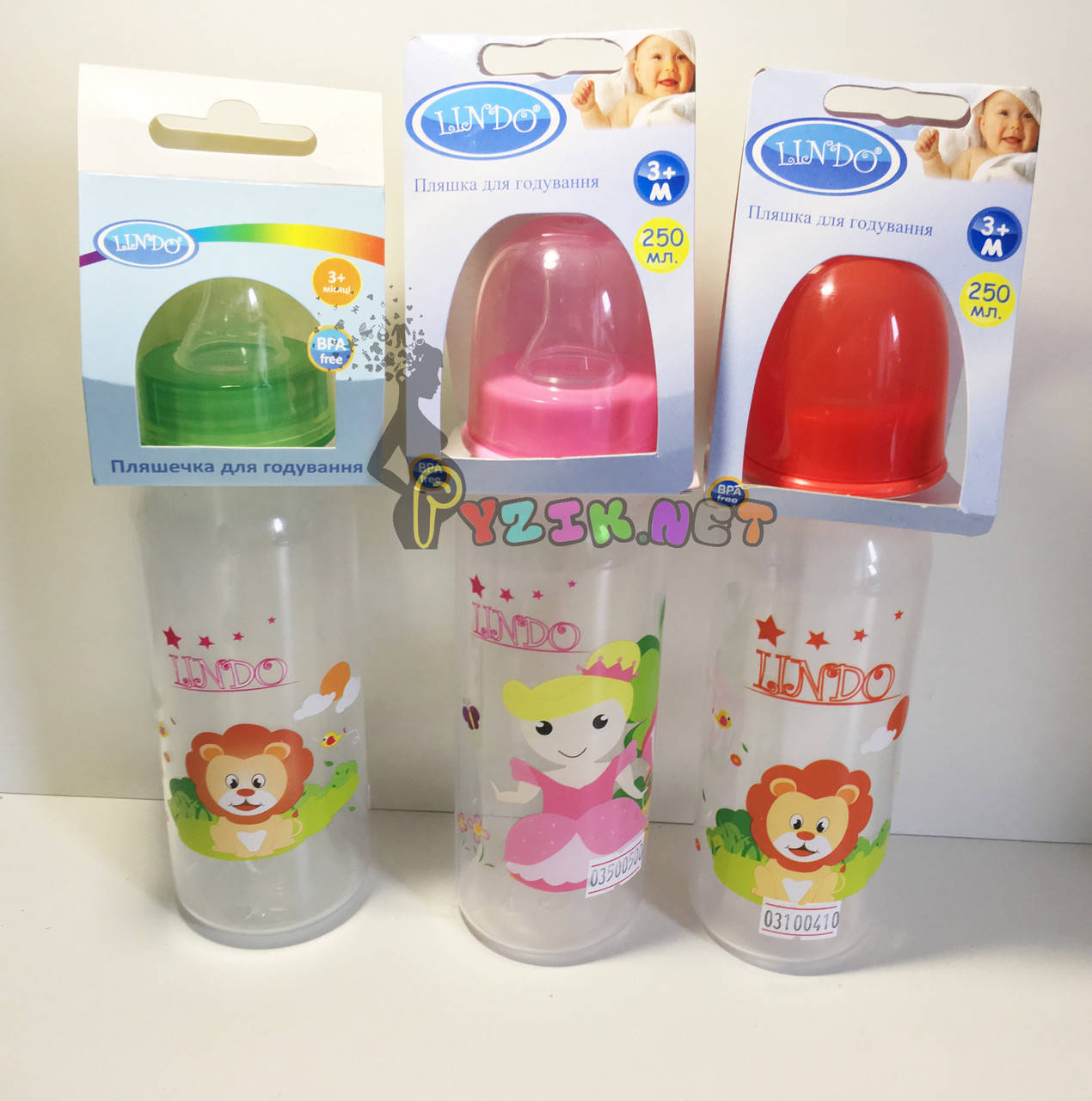 

Бутылочка для кормления с силиконовой соской 250 мл Lindo Li-143