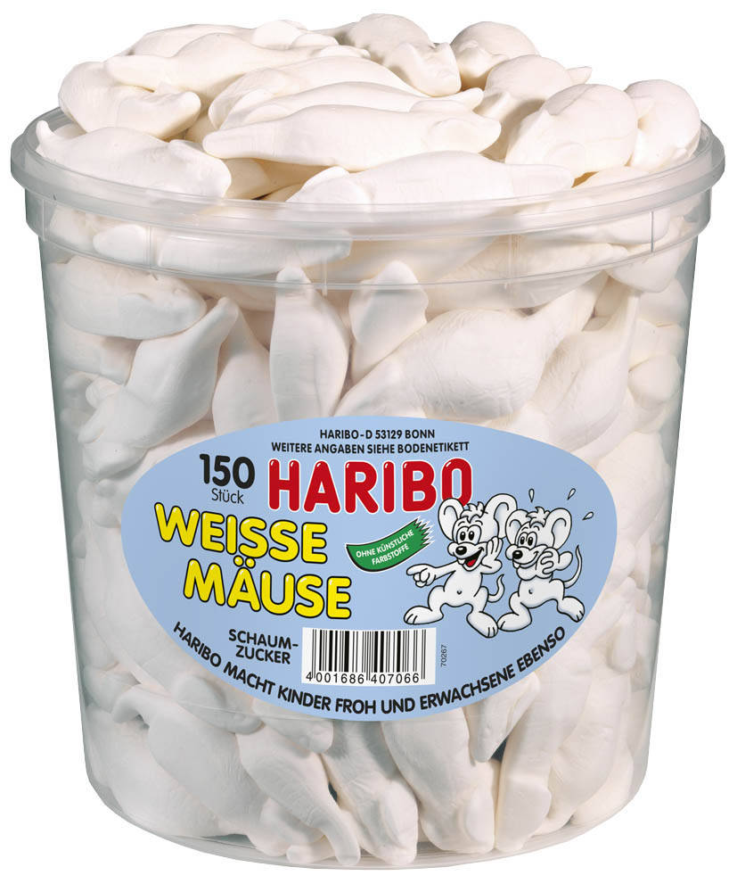 

Желейные конфеты Белые Мышки Харибо Haribo 1050гр. 150шт